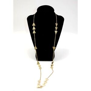 Vintage Premier Design Link Chain Necklace with Triangle Design 36"